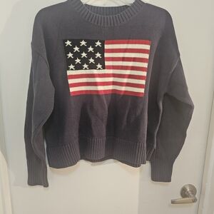 Old Navy Dark Blue Sweater with Flag Design